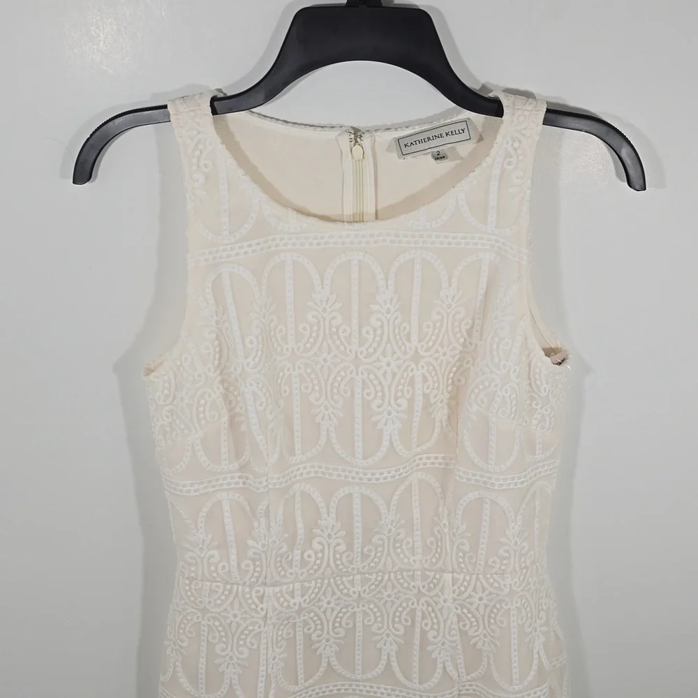 {Katherine Kelly} NWT Drea Off White Lace Dress - Size 2 - Picture 4 of 15